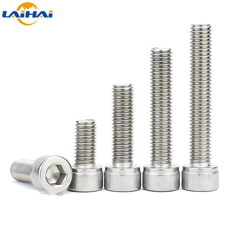 10-100pcs M1.4 M1.6 M2 M3 M4 M5 M6 304 A2-70 Stainless Steel DIN912 Hexagon Hex Socket Cap Allen Head Bolt Screw Length 2-50mm