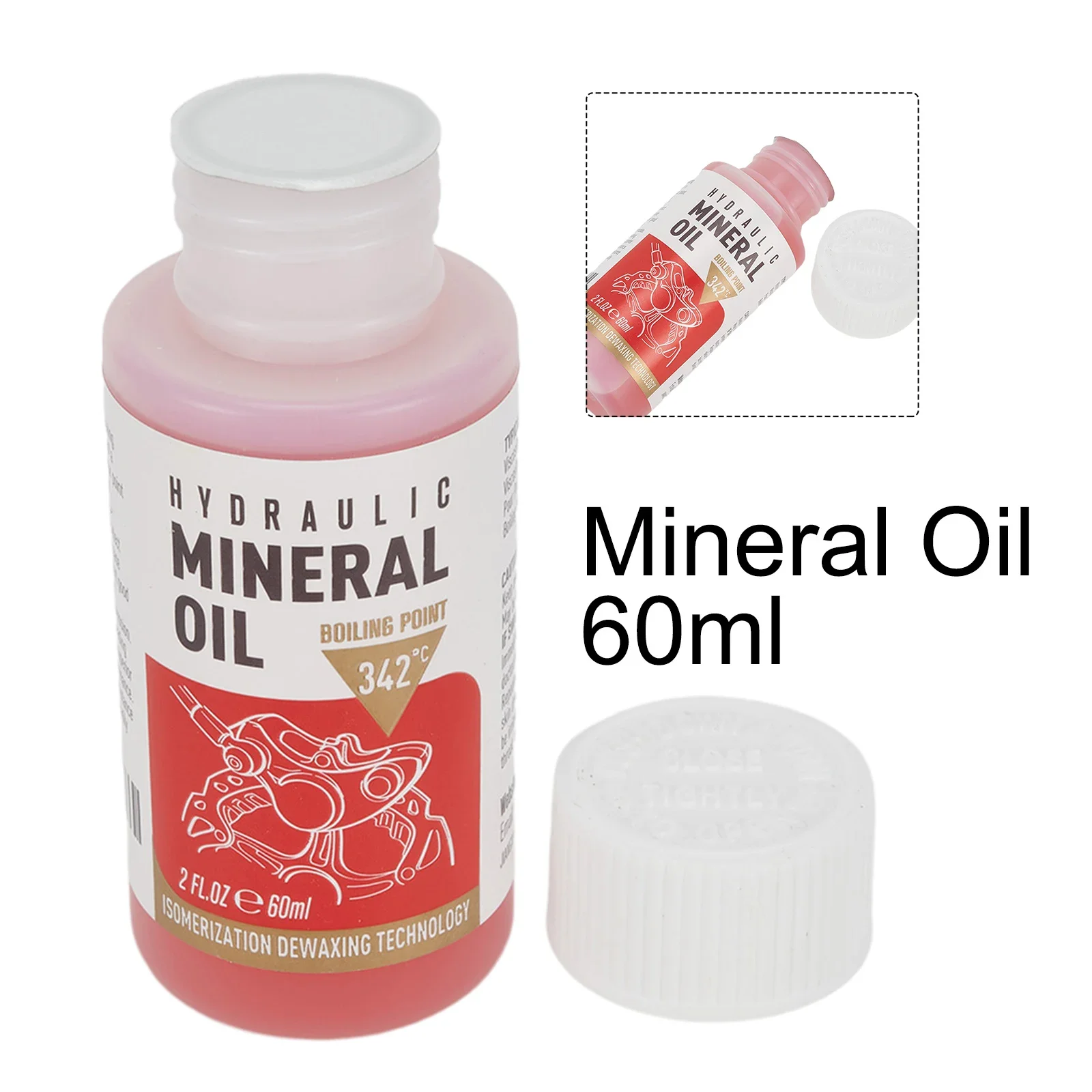 Bicycle Brake Fluid by EZMTB 60ml Including DOT and Mineral Oil for Hydraulic Brake Pistons Compatible with SH and