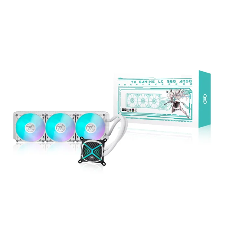 CPU Cooler TX GAMING LC 360 ARGB White 360mm RGB Water Cooler for Gaming Computer Cooling