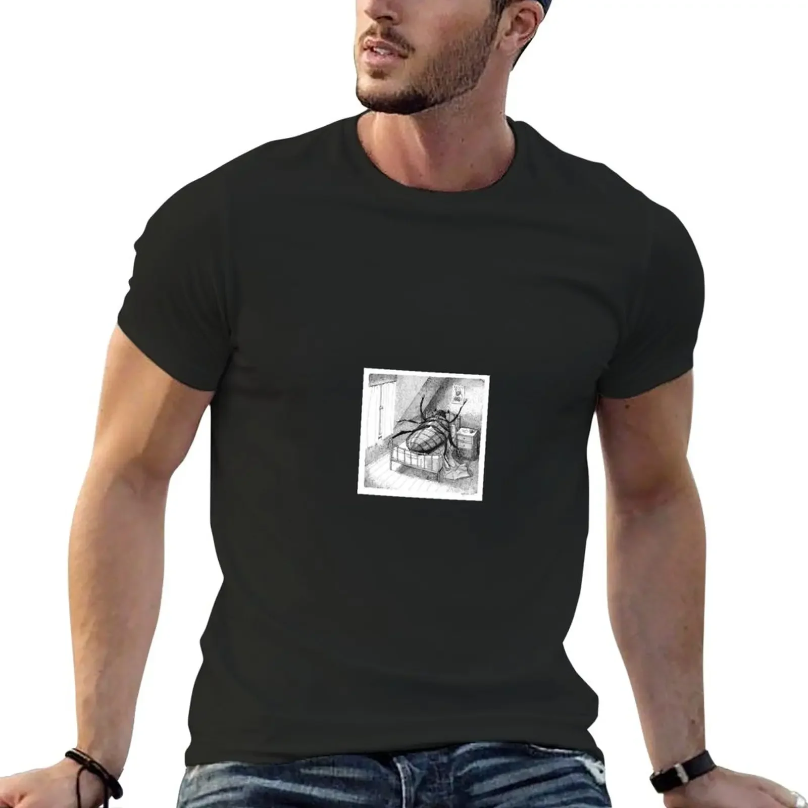 Gregor Samsa Franz Kafka Sketch T-Shirt summer clothes t shirt for men