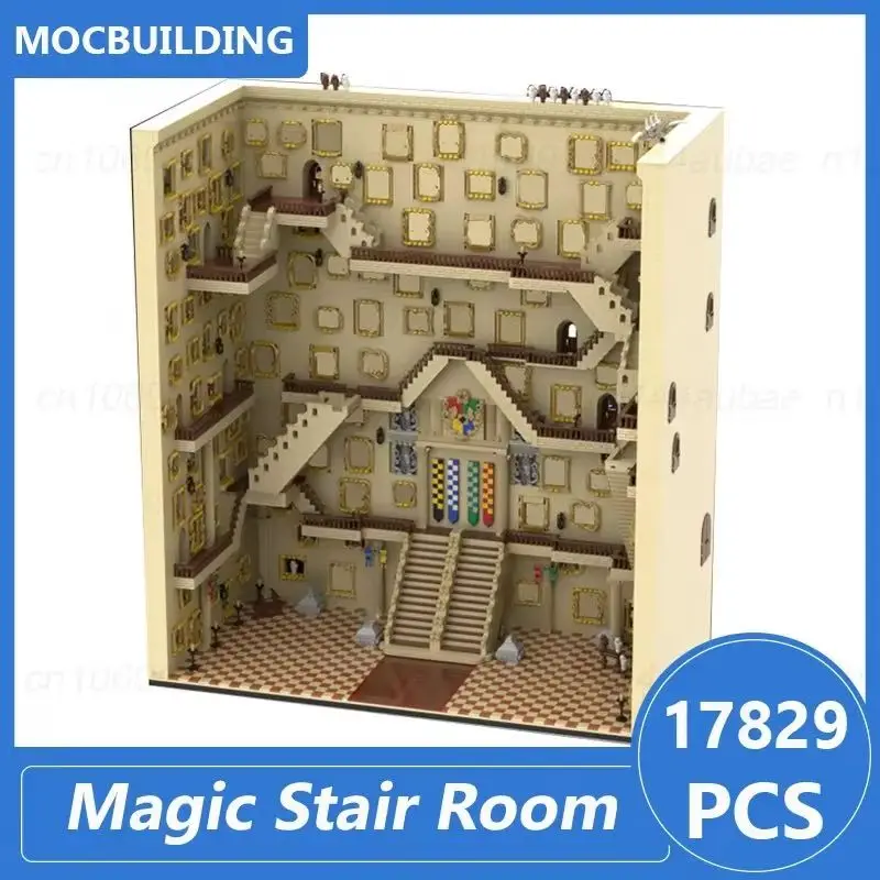 

Stair Room Mini Size Display Model Moc Building Blocks Architecture Diy Assemble Bricks Collections Xmas Toys Gifts 17829PCS