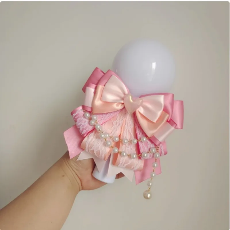 

Fashion women's pearl Lolita bow tie brooch concert support stick original handmade bowkont clothing collar Flowers accessories