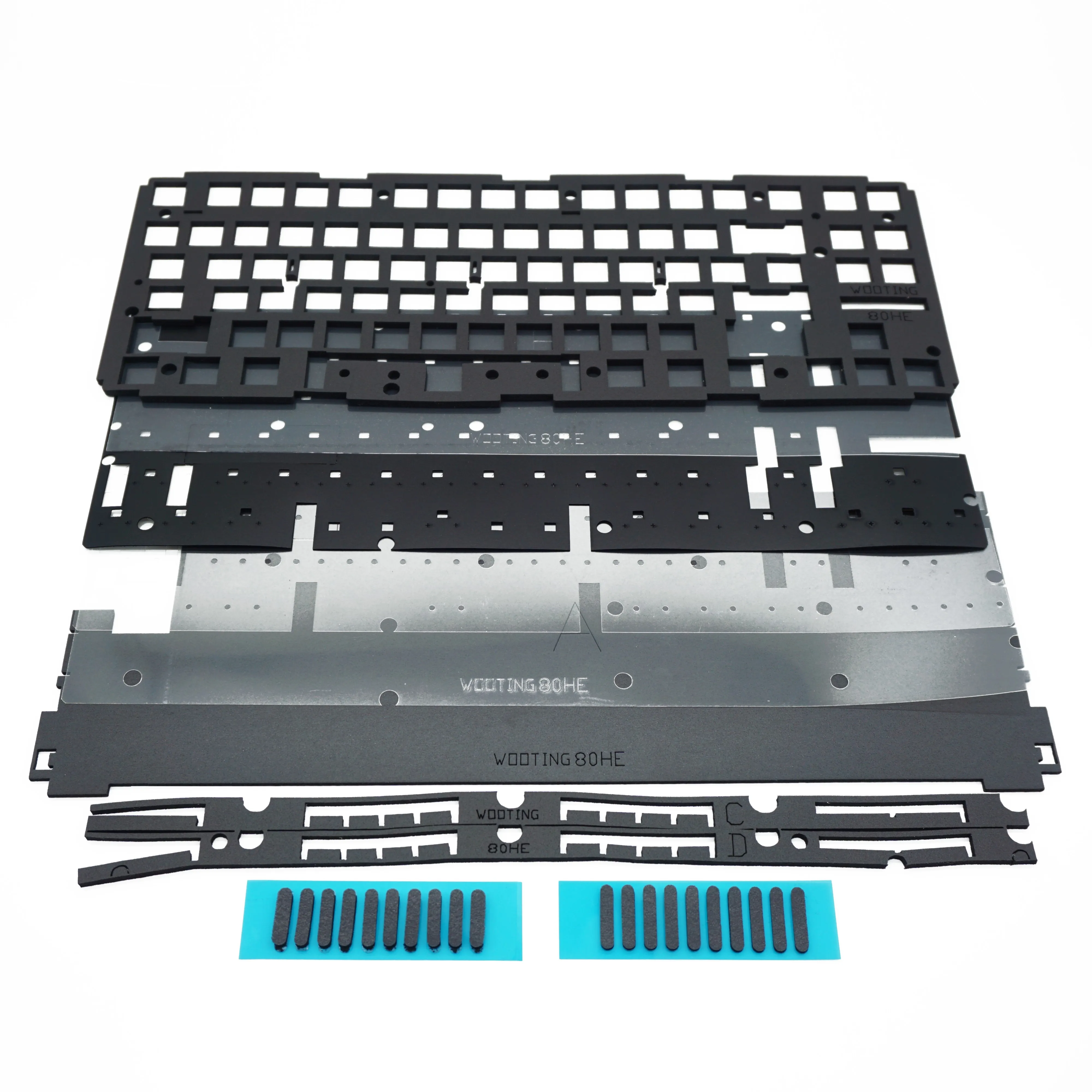 Keebox Wooting80 Keyboard Foam Package Plate Foam Bottom Foam Switch Sheet For Wooting 80 Keyboard DIY Typing Sound Foam