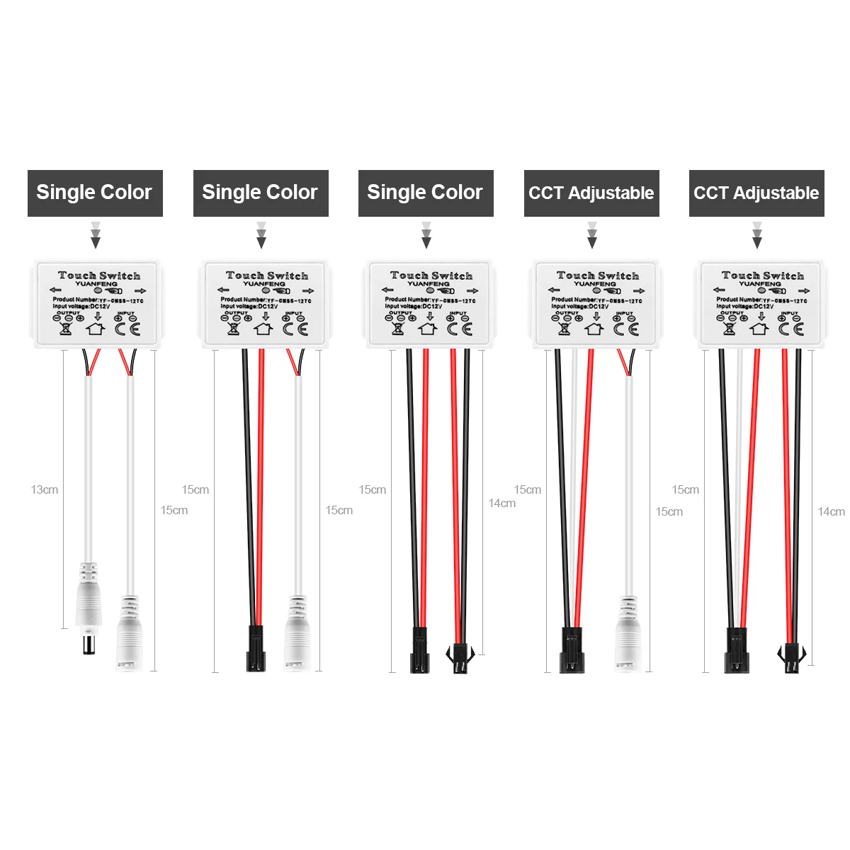DC12V عكس الضوء LED اللمس مفتاح مستشعر سطوع ستبليس قابل للتعديل للحمام مرآة لوضع مساحيق التجميل منضدة الزينة الخلفية ديكور