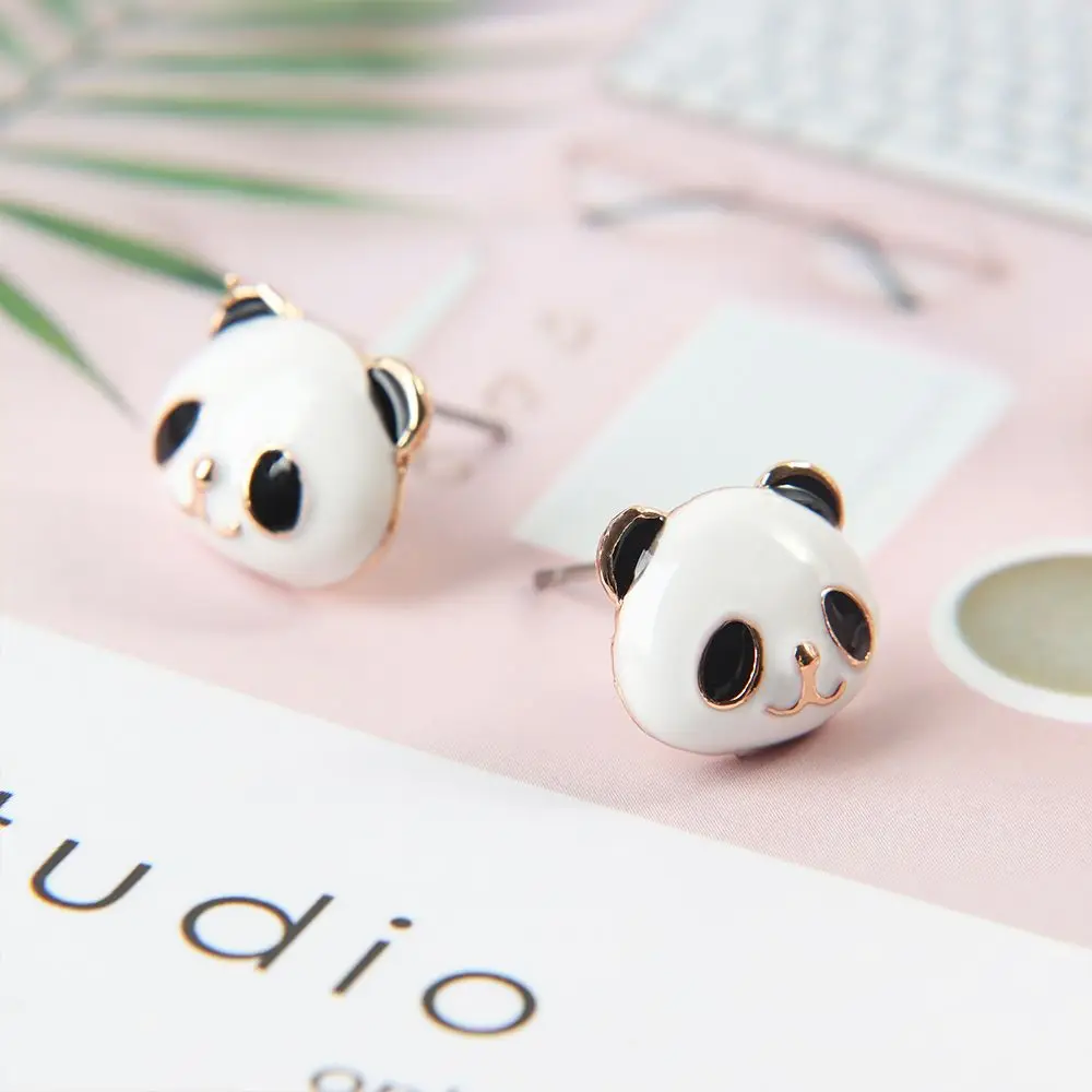 Elegant Jewelry Alloy Panda Shape Stud Earrings Bridal Earrings Ear Stud Earring