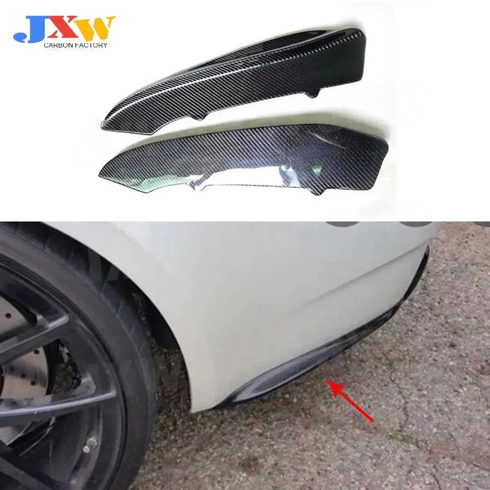 

Carbon Fiber Material Rear Bumper Splitters Side Fins Flap FRP Bumper Aprons For BMW 3 Series E92 E93 M3 K Style 2009 - 2012 FRP