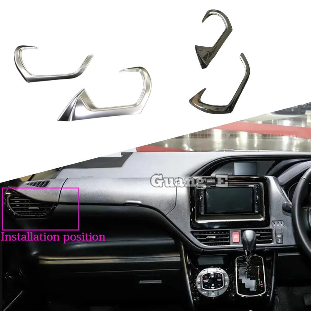 For Toyota Noah Voxy 80 Series 2015 2016 2017 2018 2019 2020 2021 Sticker Front Cover Frame Air Conditioning Outlet Vent Trim