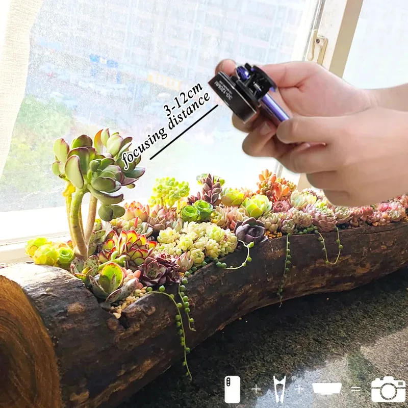 5K HD Professionele 10x macrolens Super Macro met universele clip voor iPhone Samsung HUAWEI XIAMI