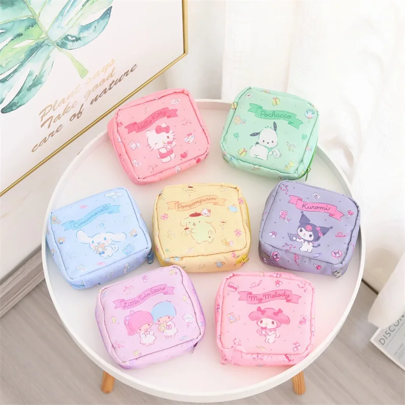 

Sanrio серия гигиенические салфетки сумка для хранения портативная вместительная гигиеническая салфетка M-салфетка Kawaii менструальная сумка