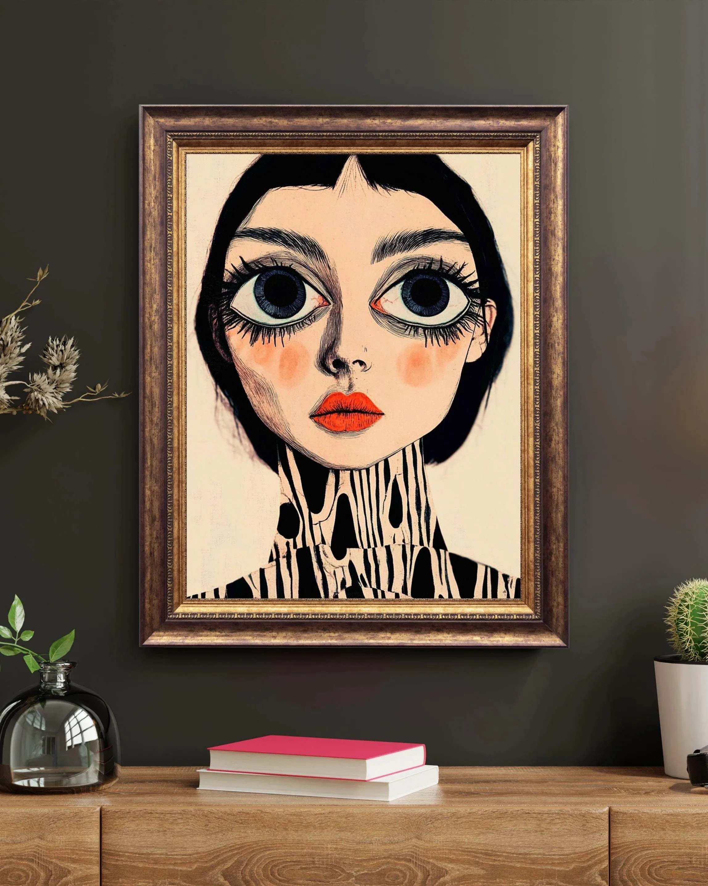 1 Stück rahmenlose Myopie-Brille Nr. 1 – Einzigartiger Leinwand-Kunstdruck, abstraktes Leinwand-Poster für Mädchen, Heimdekoration, geeignet für Schlafzimmer, Wohnzimmer