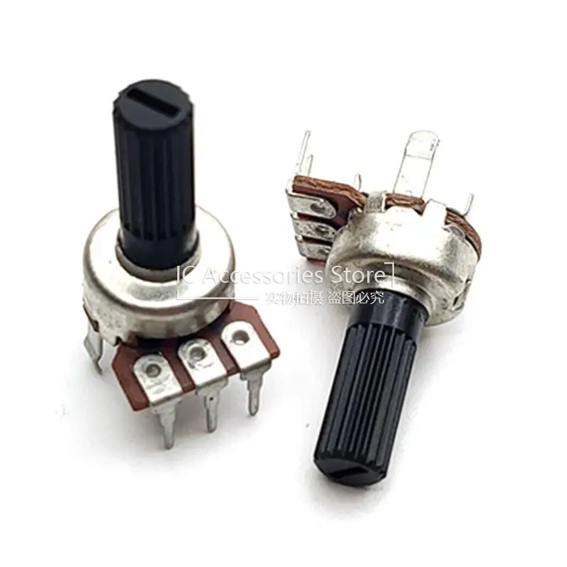 5PCS 1212 Type B503 Single Connection B50K Audio Power Amplifier Volume Potentiometer Flower Shaft 15MM Single Row 3 Pin