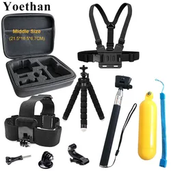 Yoethan Tripod Accessories For GoPro Hero 13 12 11 10 9 Mount Floating Bobber Selfie Stick For Go Pro 8 7 6 5 4 MAX SJ4000 ENEK