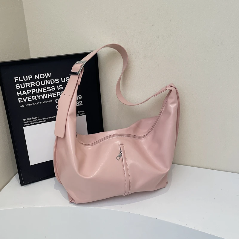 

PU Large Capacity Solid Shoulder Bags Spring Versatile 2025 High Quality Ladies Bags Popularity Commute Women's Handbags