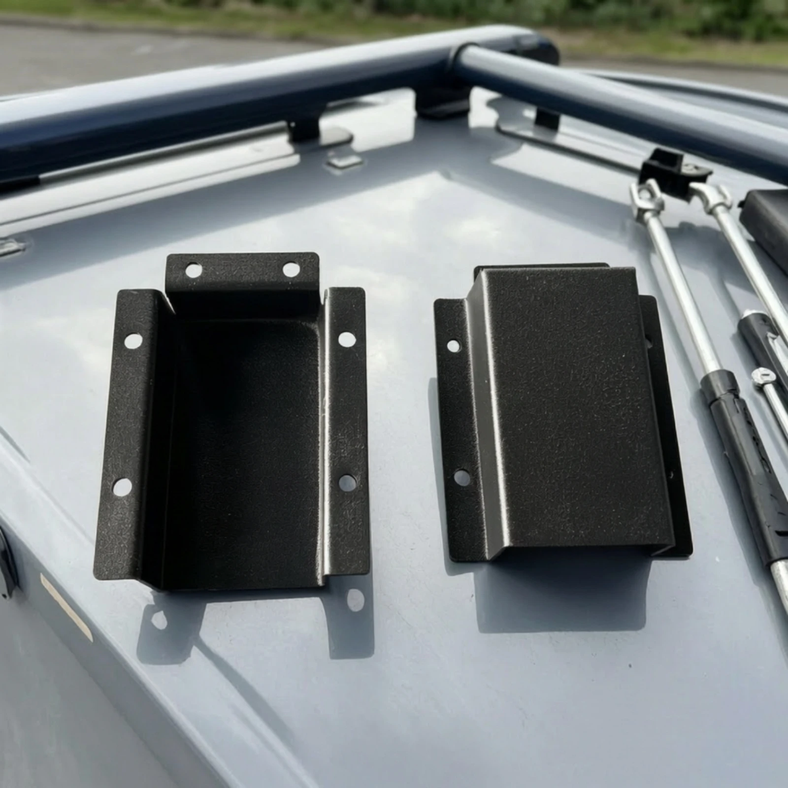 Metal Protective Cover Rugged Rectangular Hard-Shell Enclosure Connector Guard Compact for Campers, Trailers, Caravans