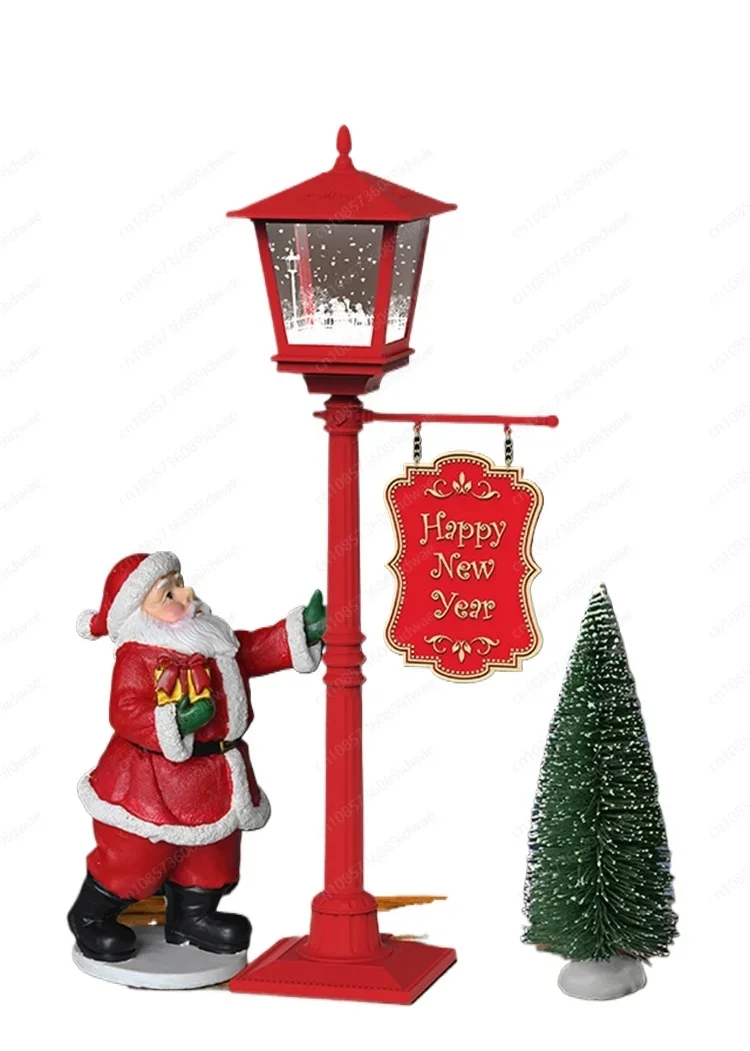 

Red Santa Claus small street light ornament simulation snow LED luminous festival atmosphere decoration ideas