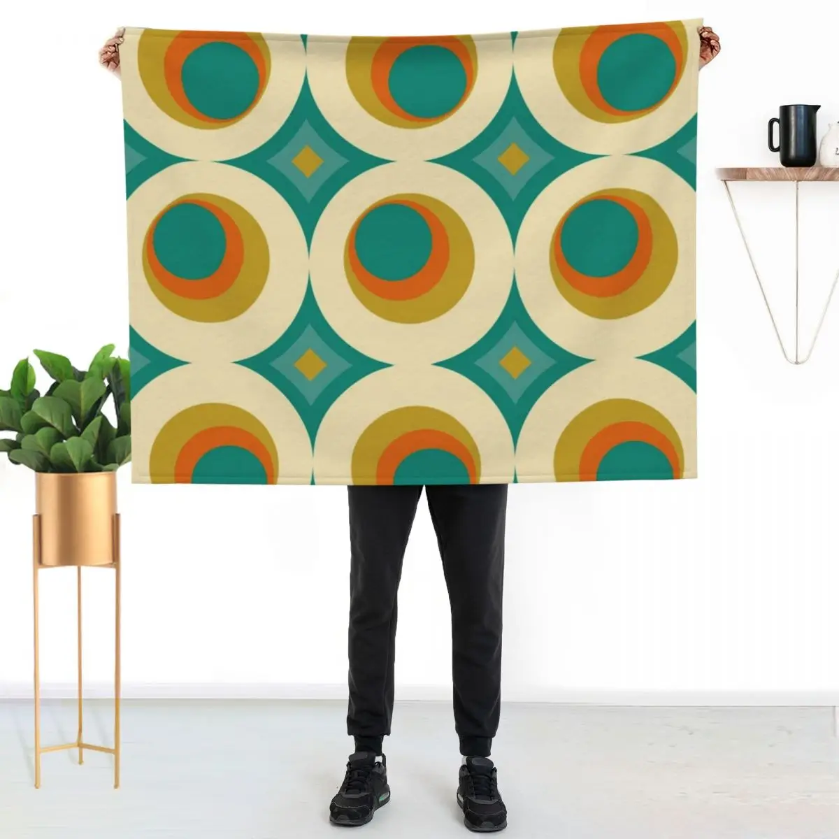 Mid-Century Modern Splash Throw Blanket Soft Beds christmas decoration manga Tourist Sofas blankets ands Blankets
