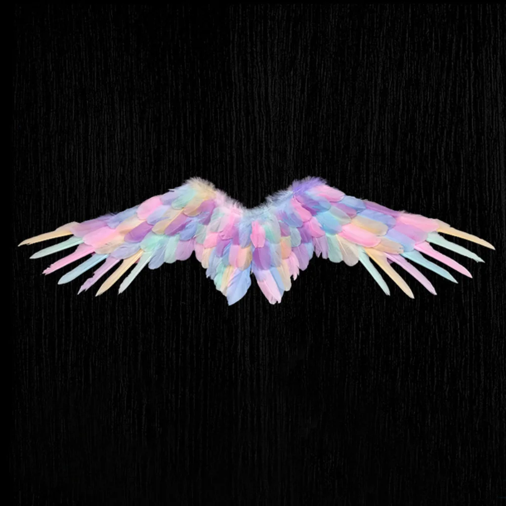 Alas de ángel ligeras de alta calidad, alas de golondrina blancas plegables realistas, accesorios de Cosplay Unisex
