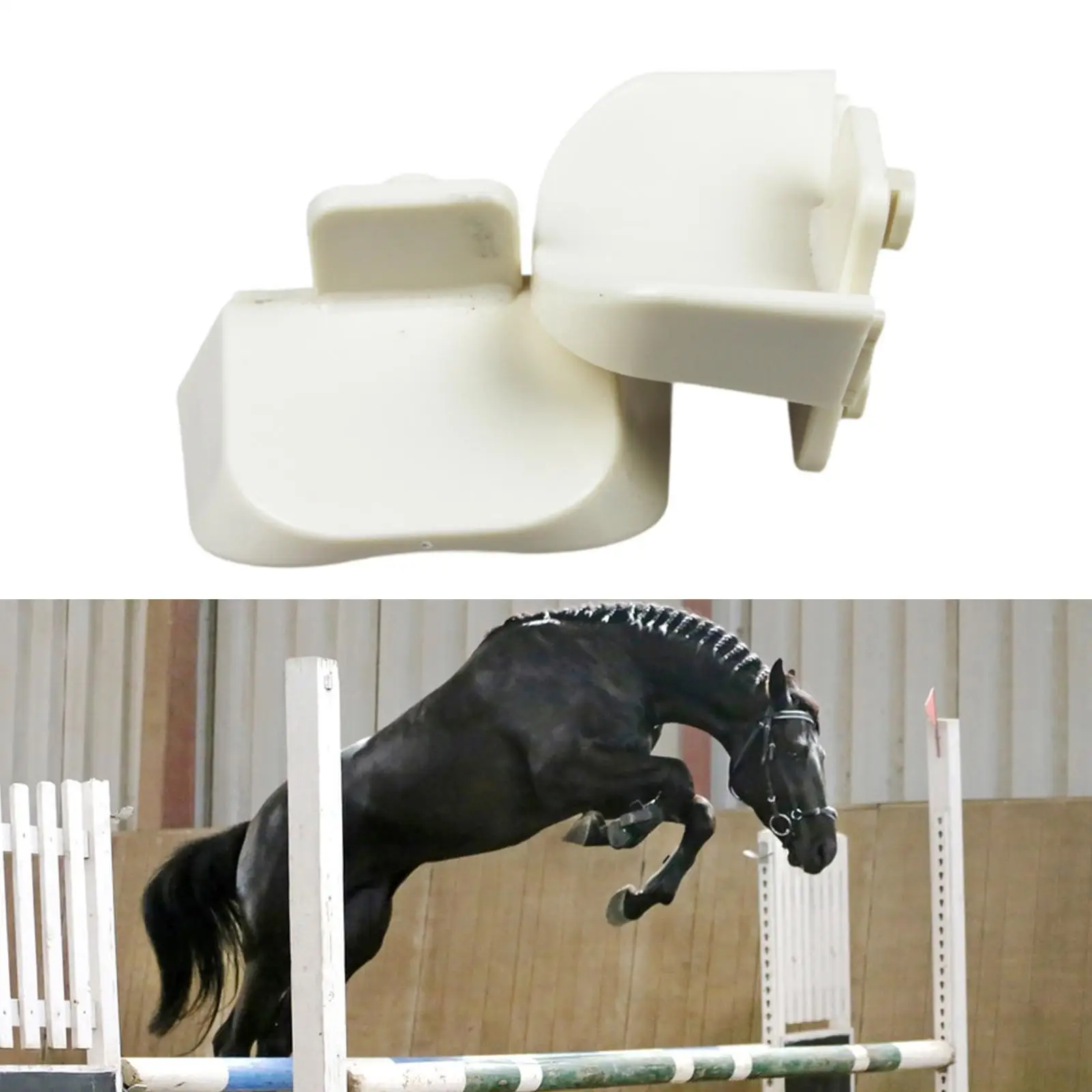 Adaptadores de tazas para saltar de caballos, cerraduras de soporte para tacos de salto, equipo práctico y resistente para local ecuestre, 2 uds.