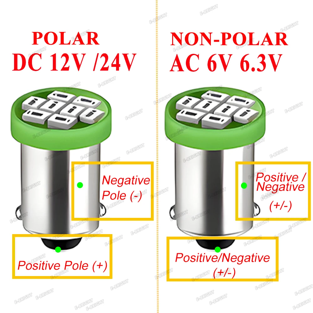 10PCS T4W LED Bulbs #44 #47 BA9S 6.3V 6V 12V 24V Led Light Bulbs T11 1893 Pinball Machine Led Bulbs License Plate Reading Light