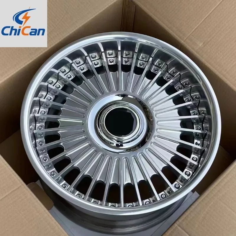 

[2026]Chican Custom Forged 2 Piece Pancake-Shaped Upgrade Polished Silver Passenger Car Wheels 18-22 Inch for Benz Maybach W211