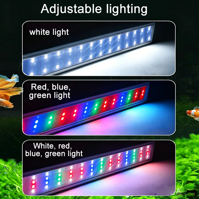 水槽用LEDライト、3色フルスペクトル調整可能水草ランプ、1 - Aquarium Planted Tank Fertilizer のレビューと価格