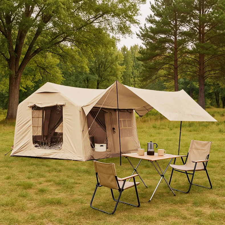 Wholesale Portable Outdoor Camping Inflatable Air Tent Complete Set Equipment Rainproof Waterproof Thickened Canopy Four-season