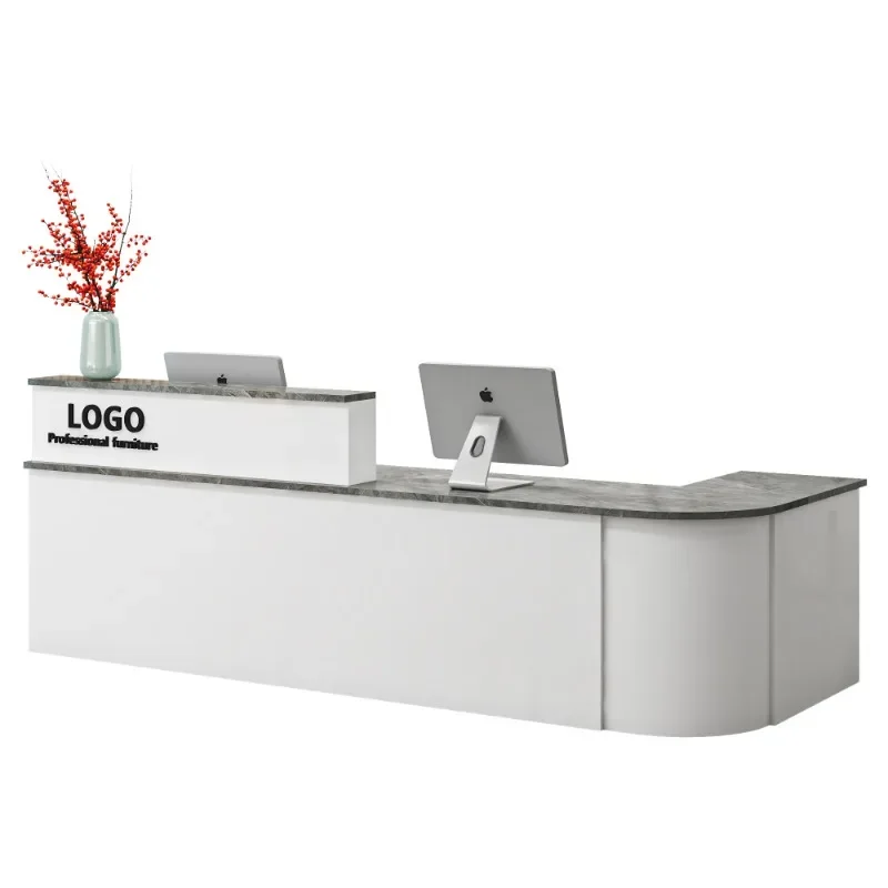 Office Furniture for Companies Reception Counter Cosmetics Tempered Glass Desk Lectern Simple Counters Small Store Business Help