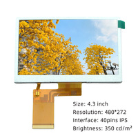 Brand New 4.3 inch LCD Display 480*272 IPS 40pins Full View Screen
