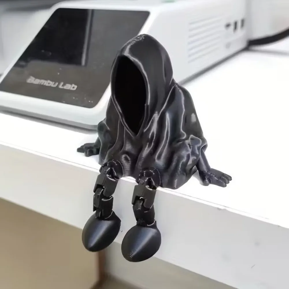 زخرفة تمثال شبح الهالوين، ديكور مهرجان الهالوين الشبح مجهول الهوية، تمثال الموت القوطي المطبوع ثلاثي الأبعاد لتزيين المنزل