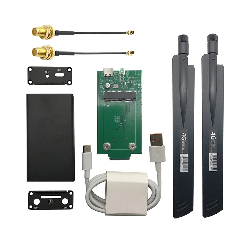 SIMCOM SIM7600E-H with Pcie Adapter With Shell case enclosure housing  LTE Advanced Cat4 Module 4G Antenna type C to USB 3.0