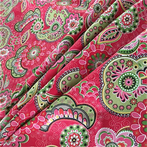 Chinese Style Canvas Fabric Printed By Meters for Curtains Tablecloth Sewing Thick Flower Pattern Sofa Cloth Breathable Durable