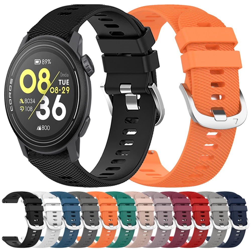 Silicone 20mm 22mm Wristband For COROS PACE Pro 2 3 Replace Smartwatch Strap For COROS APEX 2 Pro 46mm 42mm Sports Soft Bracelet