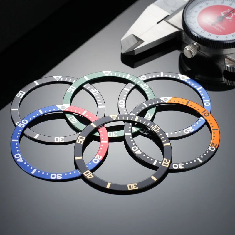 Scale Circle For Seiko NH35 Magnesium Aluminum Circle Water Ghost Timing Circle SKX007/009 Series abalone Diving case scale ring