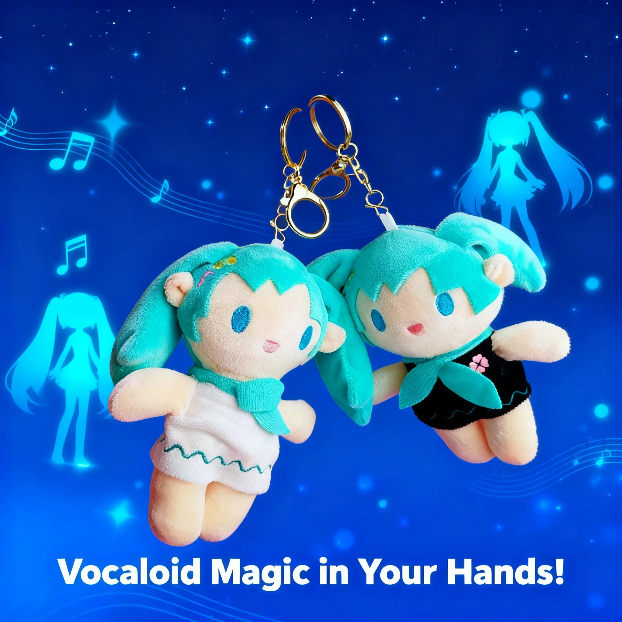 Moe Cute Hatsune Miku Plush Toy Doll Cartoon Figure Stuffed Animal Character Bag Charm Keychain Ornament Internet Celebrity