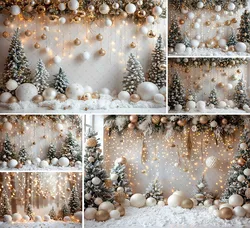 Mehofond Photography Background White Christmas Balloon Pine Tree Xmas Party Kids Family Portrait Decor Backdrop Photo Studio