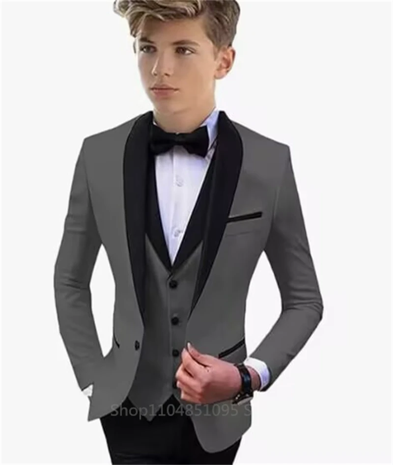

Casual Children Boys Suit Kids Blazer Vest Pant Suits 3 Piece Outfit Set Performance Costume Suits Formal Elegant Wedding Suits