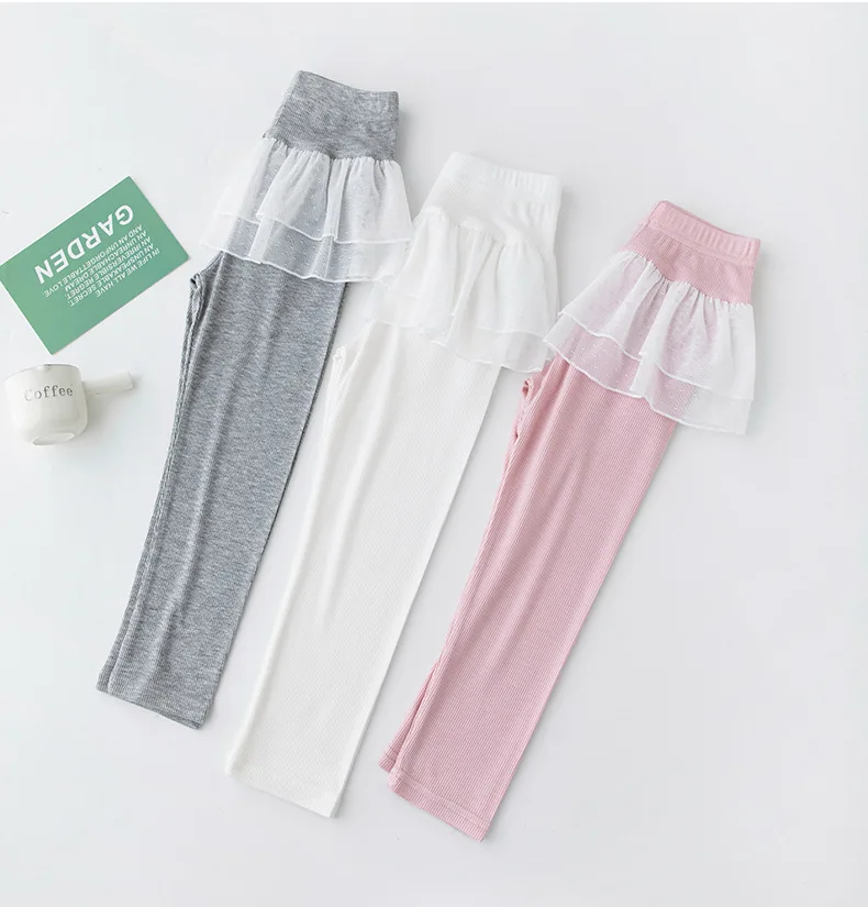 new Autumn spirng autumn girls bottoming children leggings dress baby kid children 3-8year lace viscose solid pant skirt 100-140