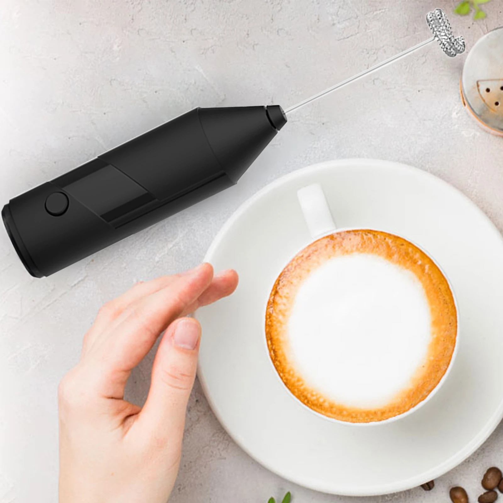 휴대용 전기 우유 거품기 강력한 우유 거품기 커피 라떼 및 우유에 적합