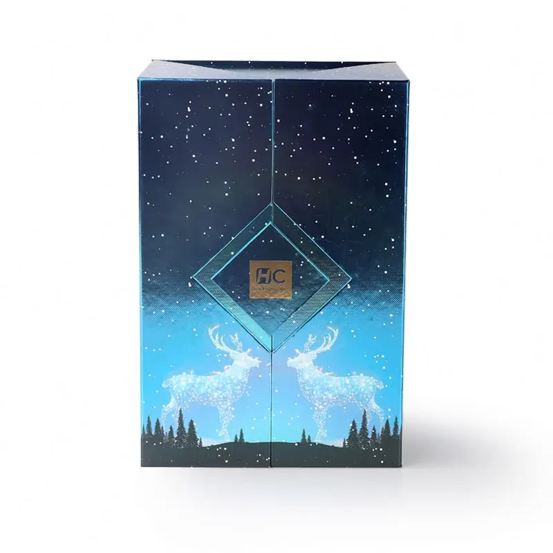 custom.Hot Customized Luxury 30 Days Countdown Present Folding Carton Advent Calender Ramadan Advent Calendar Box With Drawers