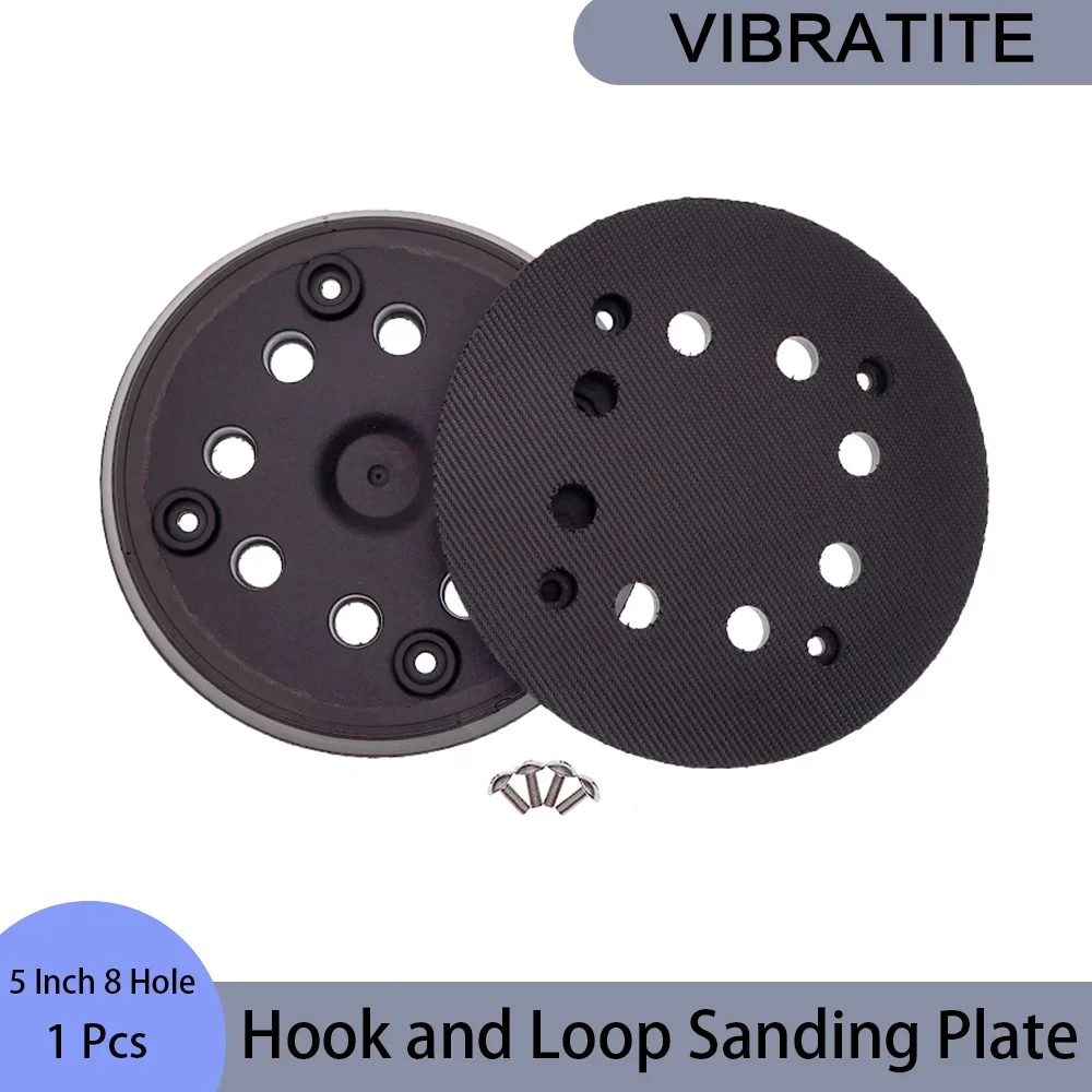Hook and Loop Sanding Plate 5 Inch 8 Holes 1 PCS PU Backing Pad Replacement for Eccentric Sander PEX 270 Polishing Grinding