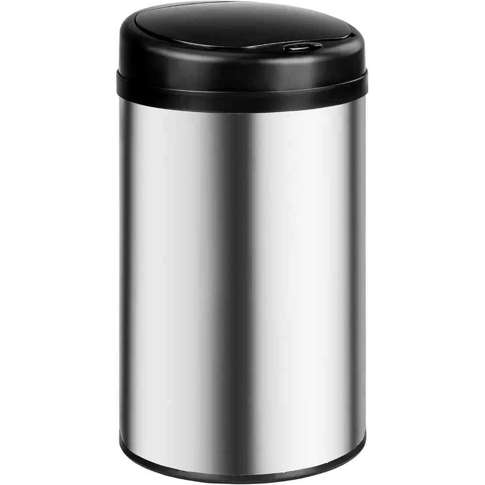 T-LoVendo Cubo de Basura Automático 30L Sensor Movimiento Acero Inox Pilas o Cable para Cocina Baño