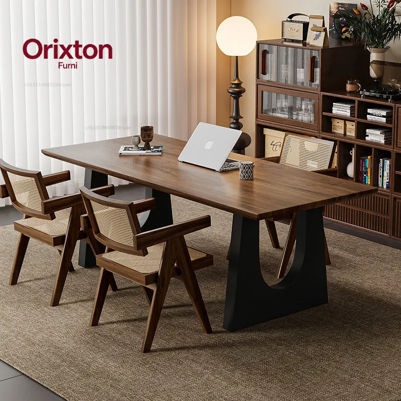 Wooden Crafts Office Desk Modern Computer Standing Bedroom Office Desk Reception Aesthetic Mesa Ordenador Commercial Furniture