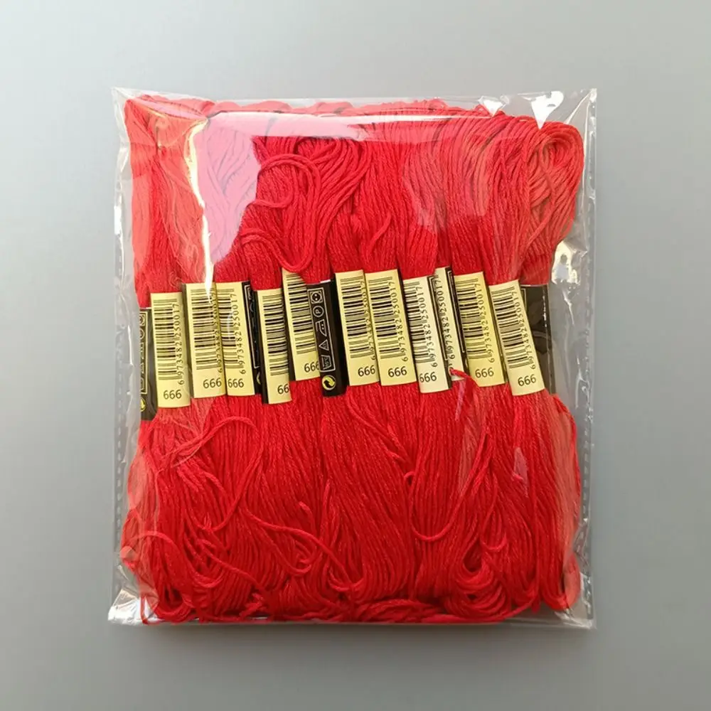 Unique Cross Stitch Thread Craft Gradient Color Floss Sewing Skeins Polyester Cotton 24 Pieces /8 Meters /6 Strands