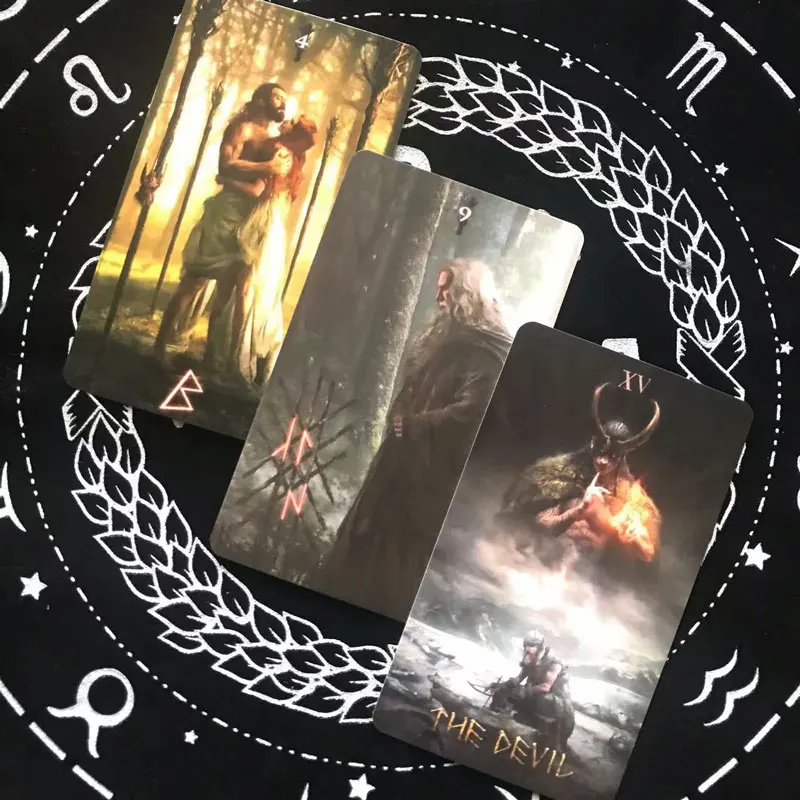 Hot sales Runic Tarot Card Fate Divination Family Party Paper Cards Game Tarot And Teddy Tarot Options