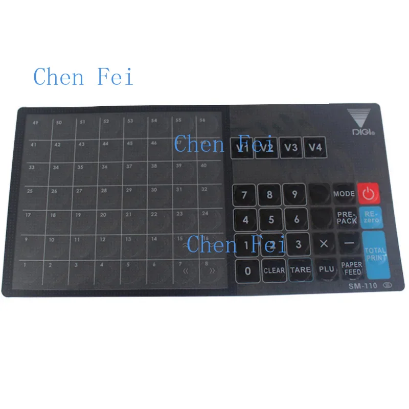 5set New English Version keyboard film with circuit For Digi SM-80 SM-90 SM-110 Electronic Scale Weighing Scale printer