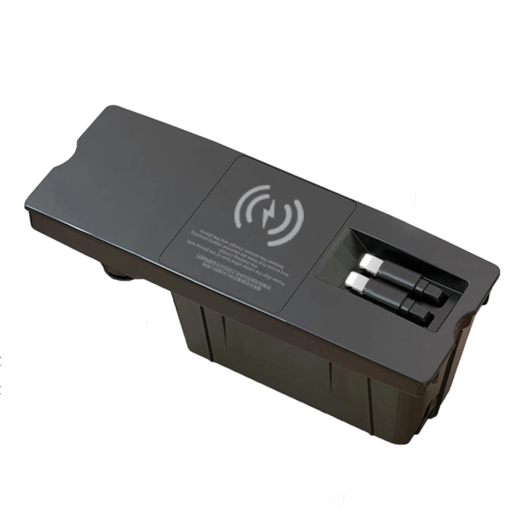 Car Wireless Charger for For A6 A7 2012-2018 with Dual Telescopic Cable Design and Non-Disruptive Lid Installation
