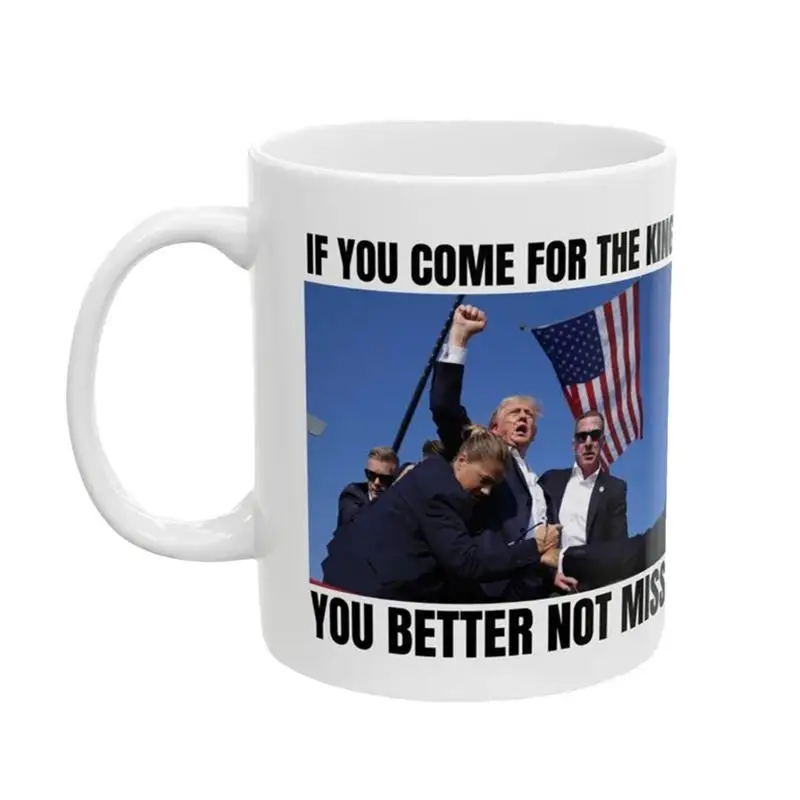 Assassination Attempt Coffee Mug 11oz Bloody Ear Fist Pump PA Butler Rally Cup Assassination Attempt Mug Large Coffee Mugs