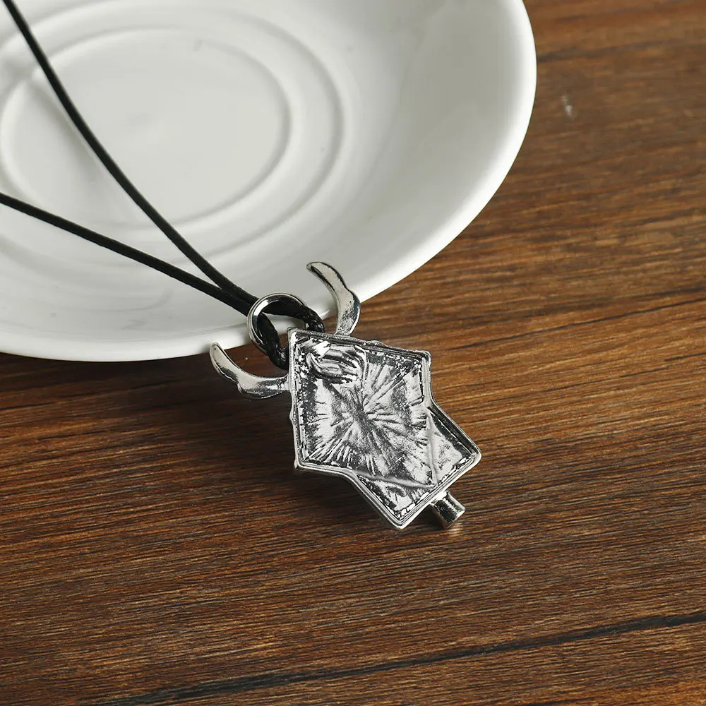 Collana con ciondolo certificato del personale sacro periferico di animazione Frieren, catena con clavicola del mago, gioielli per oggetti di scena cosplay