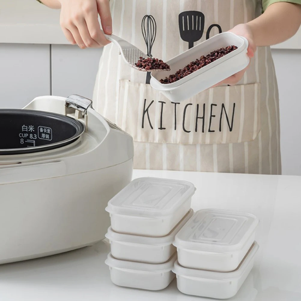 

4 Pcs Food Storage Containers PP PE Material Hot Cold Resistant Vegetable Fruit Snacks Storage Box Fridge Kitchen