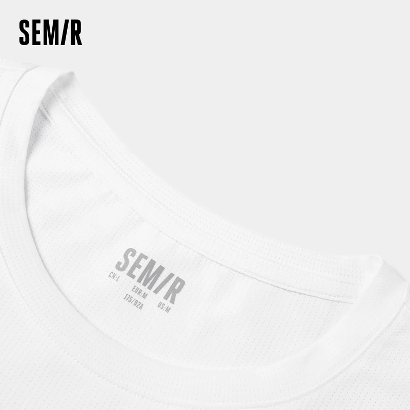 Semir T Shirt Men\'S Solid Color Fashion Moisture Absorption Quick Dry Light Comfort Sports Slim Fit Base Top Underwear Short Sle